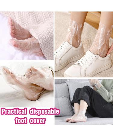 Disposable Boot Paraffin Wax Covers - 100 PC Clear Plastic Foot Masks for Spa & Foot Care Accessories - Buy Online on SooperMarket.com