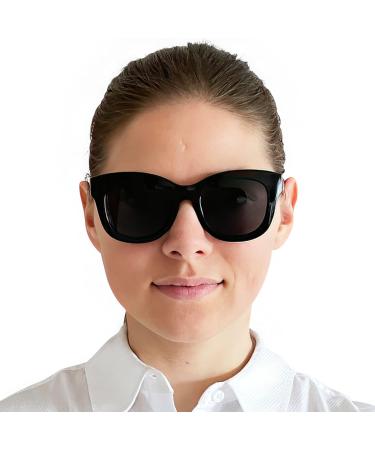 Stylish Retro Mini Glasses - Prescription Sunglasses with Thick Plastic Frame Free Case | Women's Reading Sun Glasses - 0.0 Diopters - Buy Online on SooperMarket.com