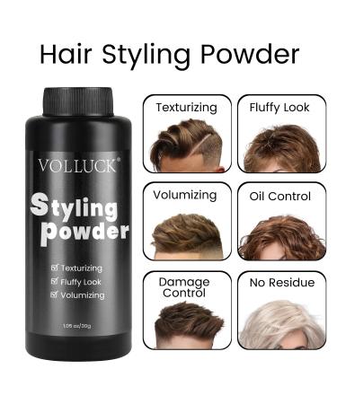 VOLLUCK Hair Styling Powder - 1.05oz Texturizing Powder for Volume | Soft & Fluffy No Mess Formula for Men & Women - Buy Online on SooperMarket.com