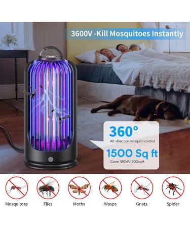 3600V Electric Bug Zapper - Indoor Outdoor Mosquito Killer with Waterproof Pest Control - 60inch USB Cable Included for Home, Patio, Backyard, Camping - Buy Online on SooperMarket.com