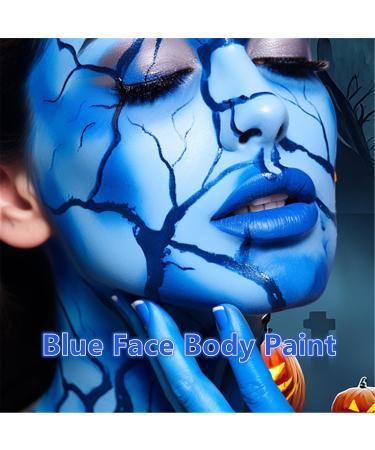Go Ho Water Based Blue Face Paint Stick - 1.06 Oz Washable & Non-Toxic Makeup for Adults & Children - Full Coverage Cream Body Paint for Theater, Halloween, SFX & Cosplay - Buy Online on SooperMarket.com