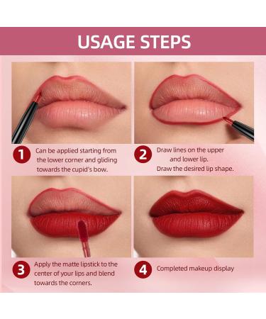 HERBENJOY Nude Lip Liner Set - Vegan & Cruelty-Free - Long-Lasting Matte Makeup for Precise Lip Definition (04#) - Buy Online on SooperMarket.com