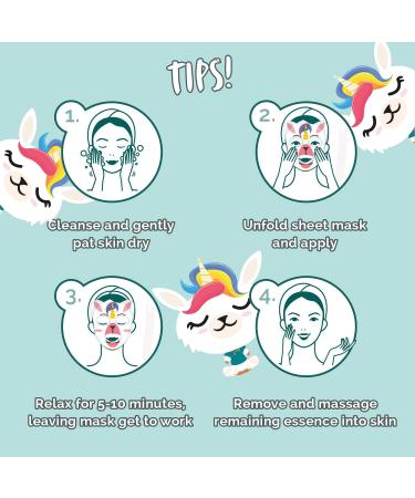 7th Heaven Llamacorn Sheet Face Mask Skincare for Kids Aged 8+ Fanciful Llama and Unicorn Mix Face Mask Sheet with Coconut & Papaya Sheet Mask to Calm Hydrate & Moisturise Skin - Buy Online on SooperMarket.com