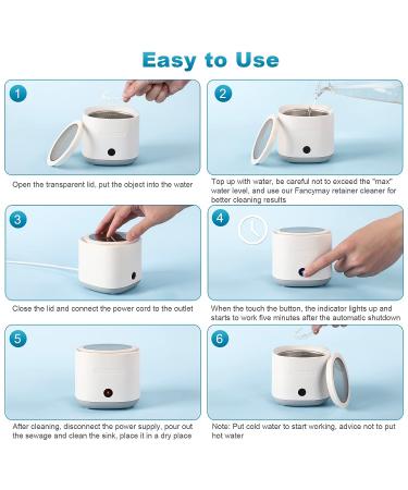 Portable Ultrasonic Cleaner 30W w/ 24 Cleaning Tablets - 5 Min to Clean Retainers, Mouth Guards, Dentures & Jewelry | 42kHz Upgrade - Buy Online on SooperMarket.com