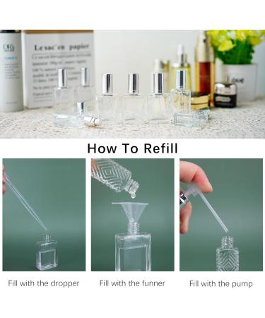 Yu Feng Refillable Glass Caterpillar Spray Bottles - 12 Pack with Funnel & Pipette Dispenser for Perfume Fragrance Lotion & Essential Oils | International Shipping - Buy Online on SooperMarket.com