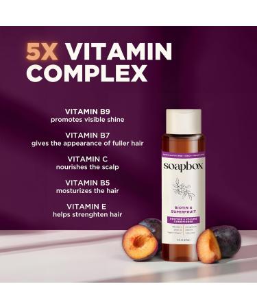 Soapbox Biotin & Superfruit Shampoo & Conditioner Set | Vegan Sulfate-Free Paraben-Free Color Safe Hair Care | 16 oz Each - Buy Online on SooperMarket.com