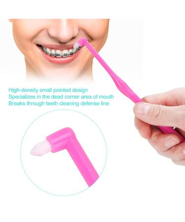 4 Pack Orthodontic Toothbrushes - Soft Small Head & Cone-Shaped Rubber Tip for Bridges | Ideal for Detail Cleaning - Buy Online on SooperMarket.com