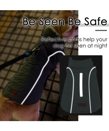 ThinkPet Dog Winter Cold Weather Coat - Waterproof Reversible Jacket for Small Medium Large Dogs - Warm Reflective Vest with Thick Padding - Size L (Green) - Buy Online on SooperMarket.com