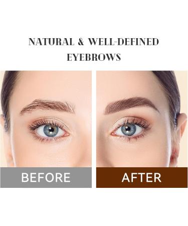 Music Flower Double Ended Waterproof Eyebrow Pencil - Smudgeproof & Long Lasting Dark Brown Brow Pen - Eye Makeup Essential - Buy Online on SooperMarket.com