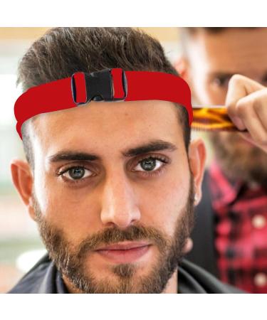 Adjustable Neck Hair Guide Hair Trimming Guide Tool for Cutting | Curved Silicone Hair Styling Tools Haircut Bands for Home Haircuts Red - Buy Online on SooperMarket.com