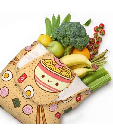 XIAOYANS Delicious Sweet Ramen Extra Large Capacity Shoulder Canvas Bag For Shopping Travel Daily Use - Buy Online on SooperMarket.com