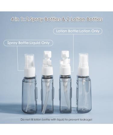 Madenia Travel Bottles Set - 50ml Clear Air Travel Containers for Cosmetics - 4 Piece Set with Labels & Storage Box | International Shipping Available - Buy Online on SooperMarket.com