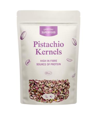 Pistachio Nuts Kernels 200g Grade No.1 Raw Shelled Pistachios Unsalted Pistachio Nut Kernals Ideal for Pistachio Snacks or Desserts Cakes & Pudding an Everyday Superfood Pistachio 200 g (Pack of 1)