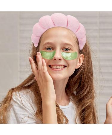 Zkptops Spa Headband for Women - Padded Soft Hairband for Makeup, Skincare & Washing Face - Non Slip Hair Accessory - Pink - Buy Online on SooperMarket.com