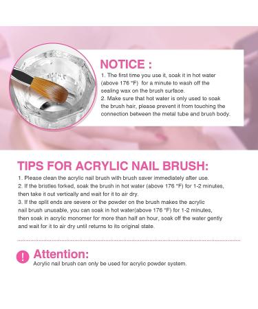 Saviland Kolinsky Acrylic Nail Brush Set - 4PCS Professional Size Brushes for Acrylic Nails Extension & Carving - Buy Online on SooperMarket.com
