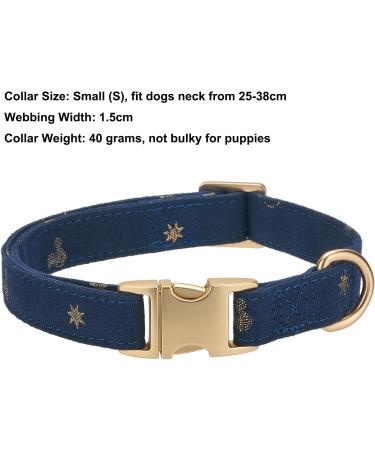 Yudote Soft Dog Collar for Sensitive Skin | Natural Cotton Fabric | Oxford Blue | Ideal for Small Calm Dogs - Buy Online on SooperMarket.com