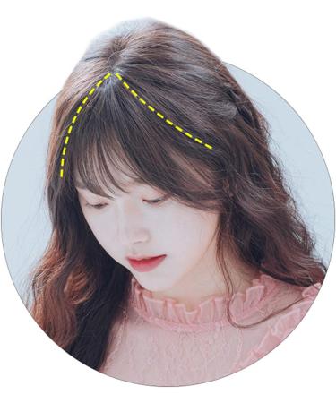 Bangs Hair Clip Lifelike Hair Extensions Wispy Bangs Clip Dark Brown Fake Air Bangs Fringe Refine Facial Contour 3D Real Human Hair Bangs for Daily Wear - Buy Online on SooperMarket.com