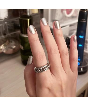 Silver Nail Polish Glitter Chrome Metallic Nail Varnish Quick Dry Breathable Holographic Metal Mirror Effect Nail Polish No UV Needed Nail Polish Nail Art DIY Nail Salon for Women Girls at Home - Buy Online on SooperMarket.com