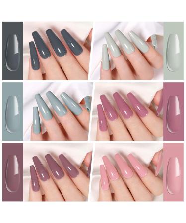 Ur Sugar UV Nail Polish Set - 6 Colors Gel Lacquer for Nude & Gray Nail Designs | Perfect for Weddings & Valentine's Day - Buy Online on SooperMarket.com