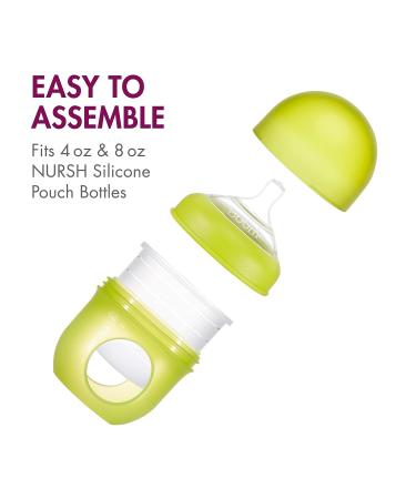 Boon NURSH Silicone Replacement Nipple - 3 Count, Slow Flow, Stage 1, Birth and Up - Air-Free Feeding - Buy Online on SooperMarket.com