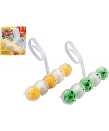 Set Of 2 Powerball Toilet Bowl Cleaner Clip On Rim Blocks Fresh Lemon & Fresh Pine Freshener - Buy Online on SooperMarket.com
