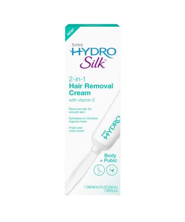 Schick Hydro Silk Hair Removal Cream for Women  Body + Pubic | Depilatory Cream  Bikini Hair Removal Cream