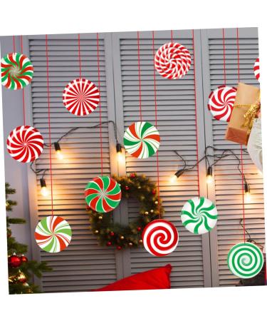 OFFSCH 24 Sheets Christmas Candy Decorations Christmas Tree Pendants Christmas Hanging Candies Manual Label - Buy Online on SooperMarket.com