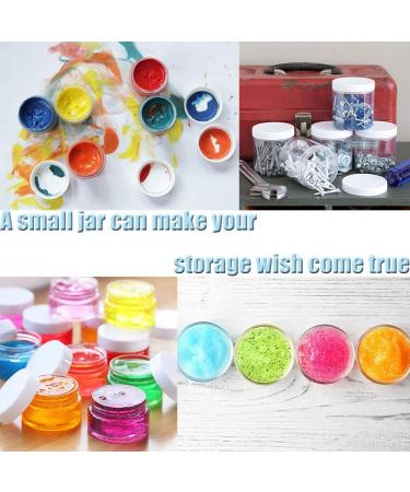 20 PCS 2oz White Wide-Mouth Empty Jars with Lids - Refillable Storage Containers for Cosmetics, Candy, Beads, Slime, Crafts, Creams & Gifts - Buy Online on SooperMarket.com