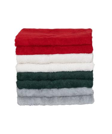 Homelover New Bio-Bachet Design 8 Pack guest towels decorative towels set design towels set Oeko-Tex Made in Green & GOTS (50x80 cm multicolor kitchen tewel) ...