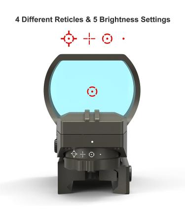 Feyachi Reflex Sight with Multiple Reticle System - Red Dot Sight with Picatinny Rail Mount for Absolute Co-Witness in Nickel Finish - Buy Online on SooperMarket.com