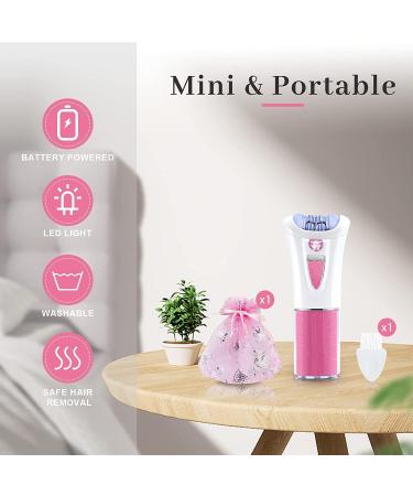 Portable Smooth Glide Epilator for Women - Cordless Electric Facial Hair Removal and Peach Fuzz Remover for Bikini, Face, Arms, Legs, Armpits - Gentle and Sensitive Skin Care - Buy Online on SooperMarket.com