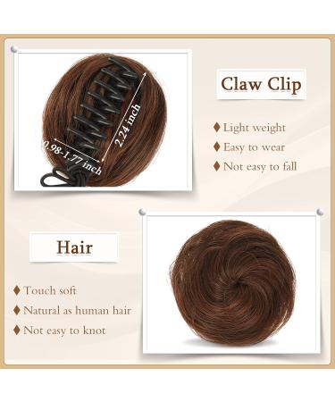 Sofeiyan Mini Claw Clip Hair Bun Extension - 2PCS Synthetic Wig Accessory for Women in Darkest Brown to Black - Buy Online on SooperMarket.com