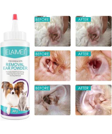 Ear Powder for Pets | 30G Safe Efficient Healthy Ear Wash Powder - Odor Removal Pet Accessories Ear Cleaner for Pets Rabbits Dogs Bunnies Puchen - Buy Online on SooperMarket.com