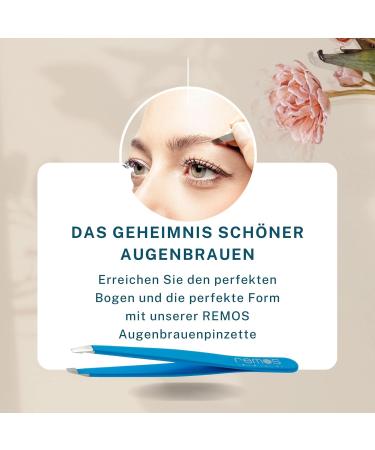 Buy REMOS Professional Blue Tweezers with Extra Fine Tips for Precision Eyebrow Plucking - International Shipping Available - Buy Online on SooperMarket.com