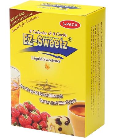 EZ-Sweetz Liquid Sweetener 2.0oz - 800 Servings/Bottle (Original 3 Pack) - 2 Fl Oz (Pack of 3) - Buy Online on SooperMarket.com