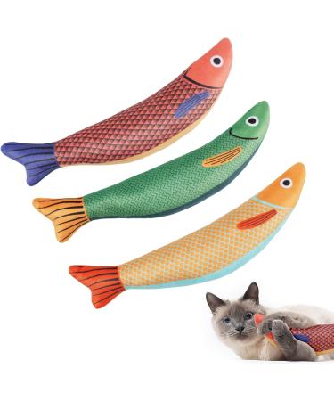 Osdue Cat Mint Toys - 3 Plush Fish Toys for Cats & Kittens | Dental Chew & Simulation Fish | International Shipping - Buy Online on SooperMarket.com