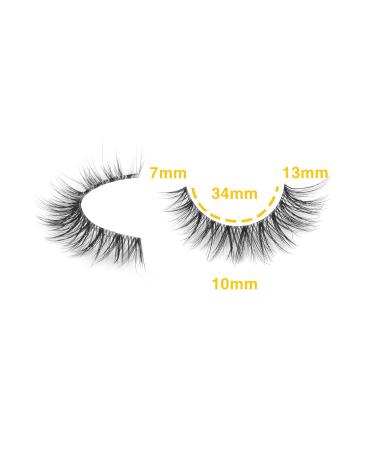Wiwoseo 15MM Cat Eye False Eyelashes - Natural Wispy Russian Strip Lashes, 10 Pairs for Small Eyes - Buy Online on SooperMarket.com