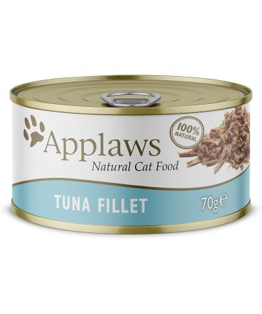 Applaws 100% Natural Tuna Fillet Wet Food in Broth for Adult Cats - 24 x 70g Pack | Premium Cat Food International Shipping - Buy Online on SooperMarket.com