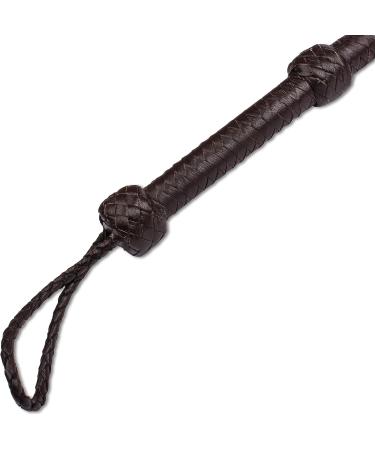 HADZAM Indiana Jones Bullwhip 10FT 12 Plaits Real Cow Hide Leather Rope Core - Brown - Buy Online on SooperMarket.com