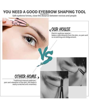 Rehomy 2-in-1 Eyebrow Trimmer & Face Hair Remover | Rechargeable Painless with Light Rose Gold & White | International Shipping Available - Buy Online on SooperMarket.com