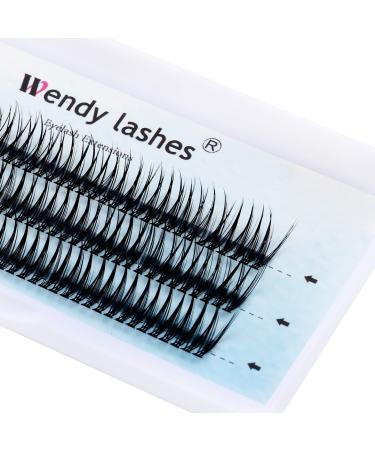 Individual Cluster Lashes D Curl 0.10mm 12mm 120Pcs Individual Cluster Eyelash Extensions Grafting Individual Lashes Clusters 3D Effect Soft DIY Lashes Cluster Eyelashes(YW-0.10-D-12) RR-12mm Clusters-YW-0.10-D