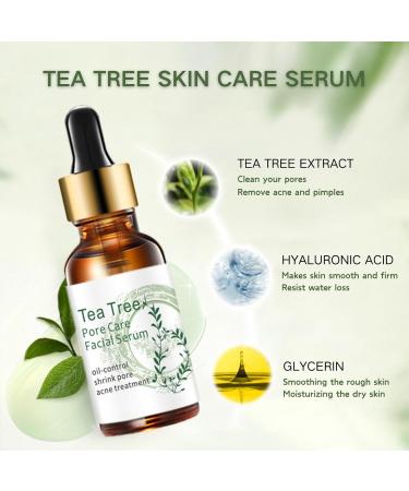 Tea Tree Face Serum - Tea Tree Oil Hyaluronic Acid Serum Dark Spot Correcting Glow Serum Korean Serum Tea Tree Cream Skin Brightening Hydrating Serum For All Skin Types 30ml - Buy Online on SooperMarket.com