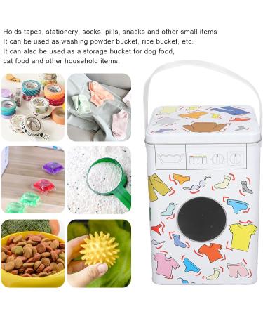Multifunctional Iron Laundry Detergent Container with Window Lid - Large Capacity Storage Box - Buy Online on SooperMarket.com