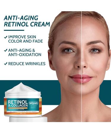 Trendyfave Retinol Moisturiser Cream Collagen Face Cream with Retionl 5% Hyaluronic Acid and Vitamin E Smoothes Wrinkles Day and Night Cream Firming Retinoid Cream - Buy Online on SooperMarket.com