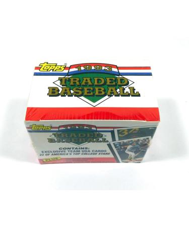 1993 Topps Traded MLB Baseball Series Factory Sealed Complete 132 Card Set. Tough Set to Find! Featuring Todd Helton's Rookie Card Plus Mike Piazza, Greg Maddux, Barry Bonds, Team USA Olympians and More!