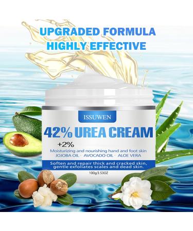 Urea 42% Foot Cream for Cracked Heel Repair and Callus Remover - Maximum Strength for Dry and Hard Skin - 100g (Original Scent) - Buy Online on SooperMarket.com