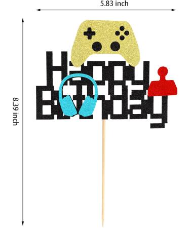 Arthsdite 1Pc Video Game Happy Birthday Cake Topper Video Game Cake Pick Game On Controllers GamePad Cake Decoration for Game Theme Baby Shower Kids Boys Girls Birthday Party Supplies - Buy Online on SooperMarket.com