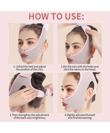 Teksome Face Sculpting Strap - Face Shaper Double Chin Strap V Shaped Bands - Double Chin Eliminator Adjustable Lift Bandage for Face Neck and Chin - Buy Online on SooperMarket.com