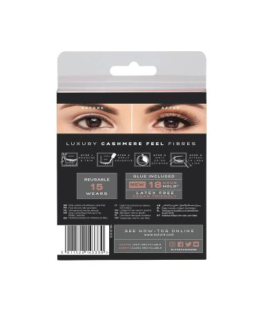 Eylure Luxe Cashmere No. 6 False Lashes with Adhesive - 1 Pair | Long-Lasting Glamorous Eyelashes - Buy Online on SooperMarket.com