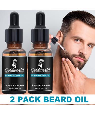 Men's Beard Growth Grooming Kit with Derma Roller - Ideal Birthday & Christmas Gift Set for Him with Beard Oil, Wash, Balm, Comb, and Brush - Buy Online on SooperMarket.com